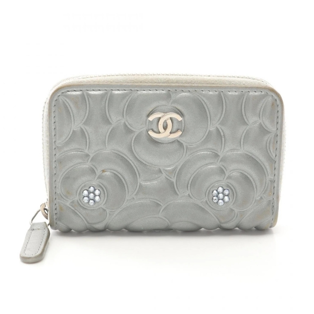 🩵CHANEL Camelia coin purse zip wallet🩵